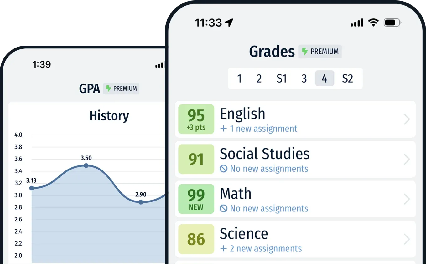 GradePro brings grades, attendance, and class progress all into one mobile app.